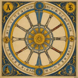 Combinação das cartas O Enforcado e A Roda da Fortuna sobre o futuro
