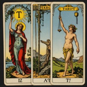 Combinação das cartas O Enforcado e A Temperança na vida espiritual