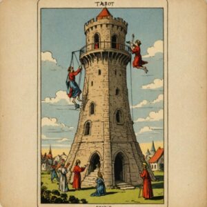Combinação das cartas O Enforcado e A Torre na vida espiritual