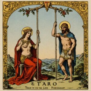Combinação das cartas O Enforcado e O Hierofante no amor