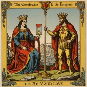 Combinação das cartas O Enforcado e O Imperador no amor