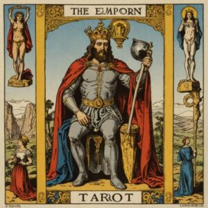 Combinação das cartas O Enforcado e O Imperador no trabalho