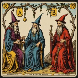 Combinação das cartas O Enforcado e O Mago sobre decisões difíceis