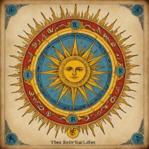 Combinação das cartas O Enforcado e O Sol na vida espiritual