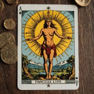 Combinação das cartas O Enforcado e O Sol na vida financeira