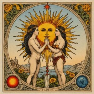 Combinação das cartas O Enforcado e O Sol no amor