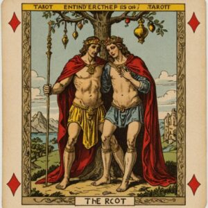 Combinação das cartas O Enforcado e Os Enamorados sobre decisões difíceis