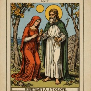 Combinação das cartas O Eremita e A Força no amor