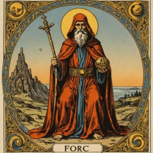 Combinação das cartas O Eremita e A Força sobre o futuro