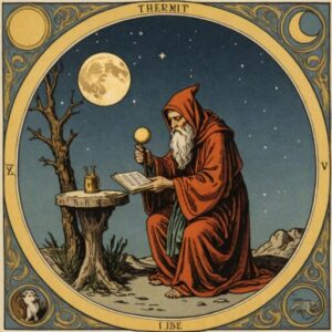 Combinação das cartas O Eremita e A Lua no trabalho