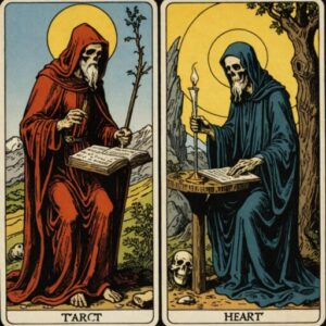 Combinação das cartas O Eremita e A Morte no trabalho