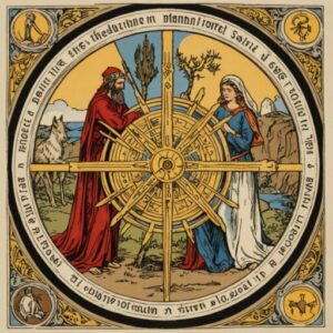 Combinação das cartas O Eremita e A Roda da Fortuna em relacionamentos