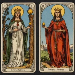 Combinação das cartas O Eremita e A Sacerdotisa sobre decisões difíceis