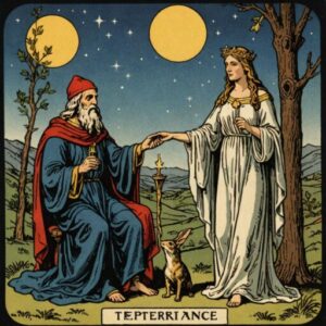 Combinação das cartas O Eremita e A Temperança sobre o futuro