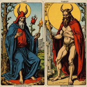 Combinação das cartas O Eremita e O Diabo na vida financeira