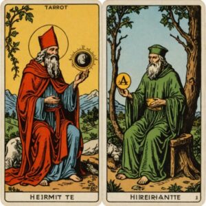 Combinação das cartas O Eremita e O Hierofante na vida espiritual