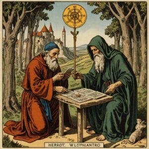 Combinação das cartas O Eremita e O Hierofante no trabalho