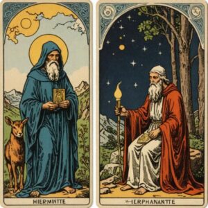 Combinação das cartas O Eremita e O Hierofante sobre o futuro