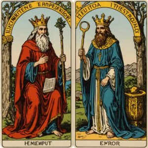 Combinação das cartas O Eremita e O Imperador em relacionamentos