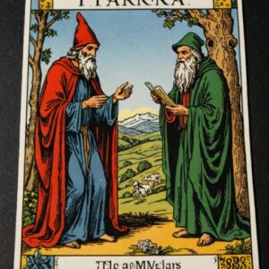 Combinação das cartas O Eremita e O Louco como conselho do dia