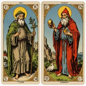 Combinação das cartas O Eremita e O Louco na saúde