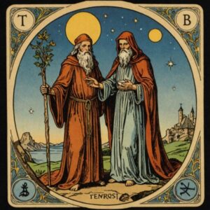 Combinação das cartas O Eremita e O Louco sobre o futuro