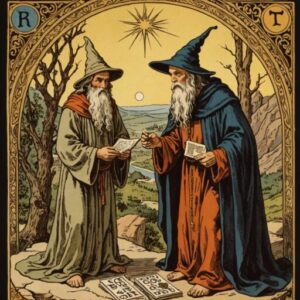 Combinação das cartas O Eremita e O Mago sobre decisões difíceis
