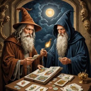 Combinação das cartas O Eremita e O Mago sobre o futuro