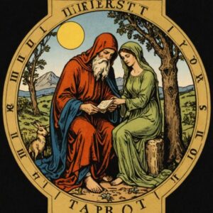 Combinação das cartas O Eremita e Os Enamorados no trabalho