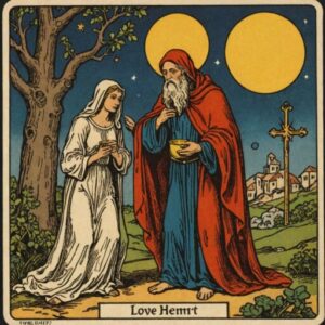 Combinação das cartas O Eremita e Os Enamorados sobre decisões difíceis