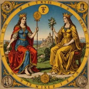 Combinação das cartas O Hierofante e A Imperatriz em momentos de transição