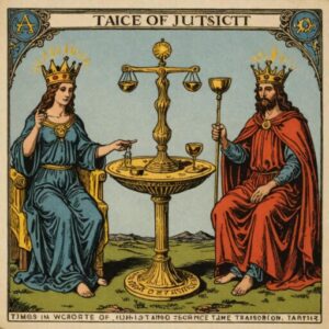 Combinação das cartas O Hierofante e A Justiça em momentos de transição