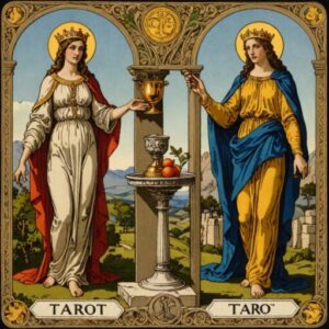 Combinação das cartas O Hierofante e A Temperança como conselho do dia