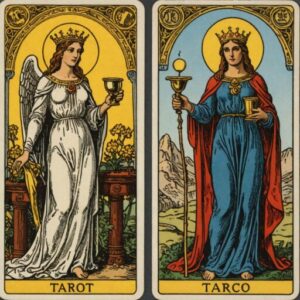 Combinação das cartas O Hierofante e A Temperança na vida financeira