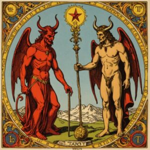 Combinação das cartas O Hierofante e O Diabo sobre decisões difíceis