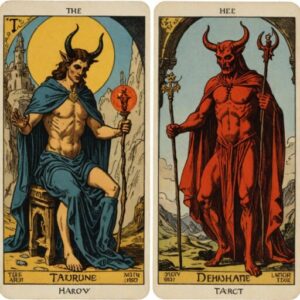Combinação das cartas O Hierofante e O Diabo sobre o futuro