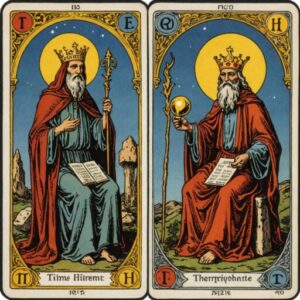 Combinação das cartas O Hierofante e O Eremita em momentos de transição
