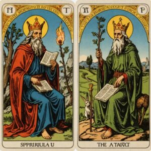 Combinação das cartas O Hierofante e O Eremita na vida espiritual
