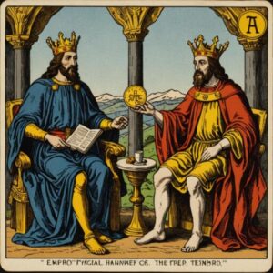 Combinação das cartas O Hierofante e O Imperador na vida financeira