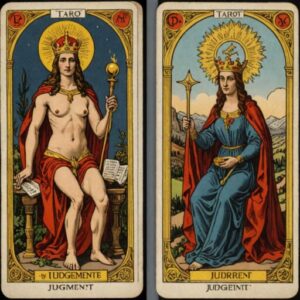 Combinação das cartas O Hierofante e O Julgamento no trabalho