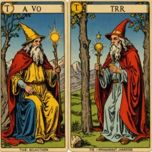 Combinação das cartas O Hierofante e O Mago em relacionamentos
