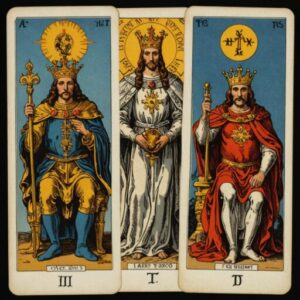 Combinação das cartas O Imperador e O Julgamento em momentos de transição