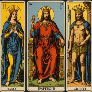Combinação das cartas O Imperador e O Julgamento no trabalho