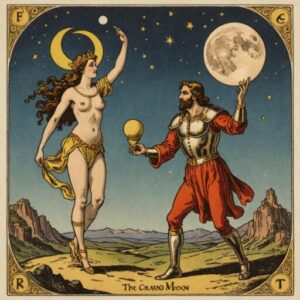 Combinação das cartas O Louco e A Lua como conselho do dia