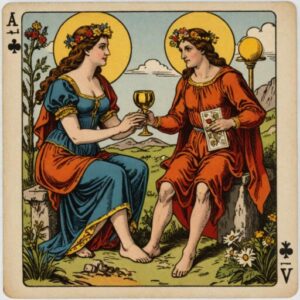Combinação das cartas O Louco e A Temperança no amor