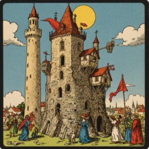 Combinação das cartas O Louco e A Torre como conselho do dia