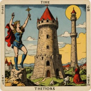 Combinação das cartas O Louco e A Torre na saúde
