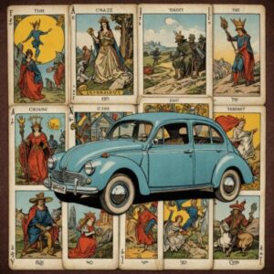 Combinação das cartas O Louco e O Carro em momentos de transição