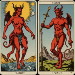 Combinação das cartas O Louco e O Diabo em relacionamentos