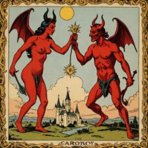 Combinação das cartas O Louco e O Diabo no amor